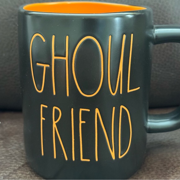 GHOUL FRIEND Rae Dunn Ceramic Halloween Mug - Black & Orange - Picture 3 of 9